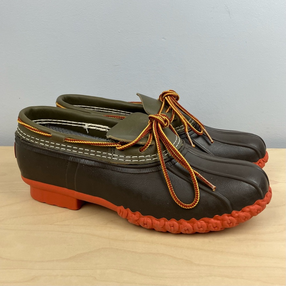 L.L. Bean Brown and Orange Duck Boots